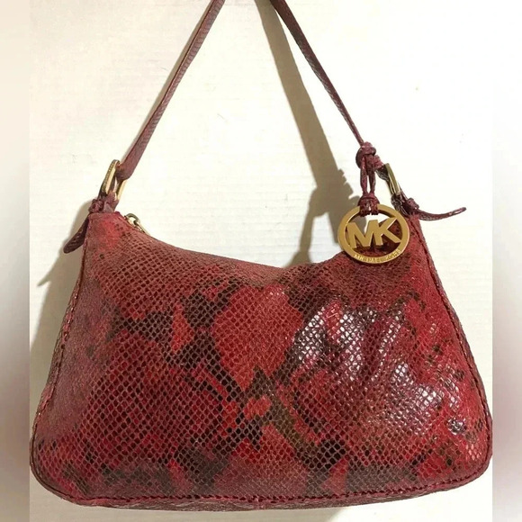 Michael kors snakeskin print hobo/ shoulder handbag - Picture 1 of 13
